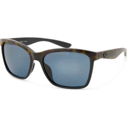 Costa Anaa Sunglasses - Polarized 580P Lenses in Shiny Olive Tort On/Gray