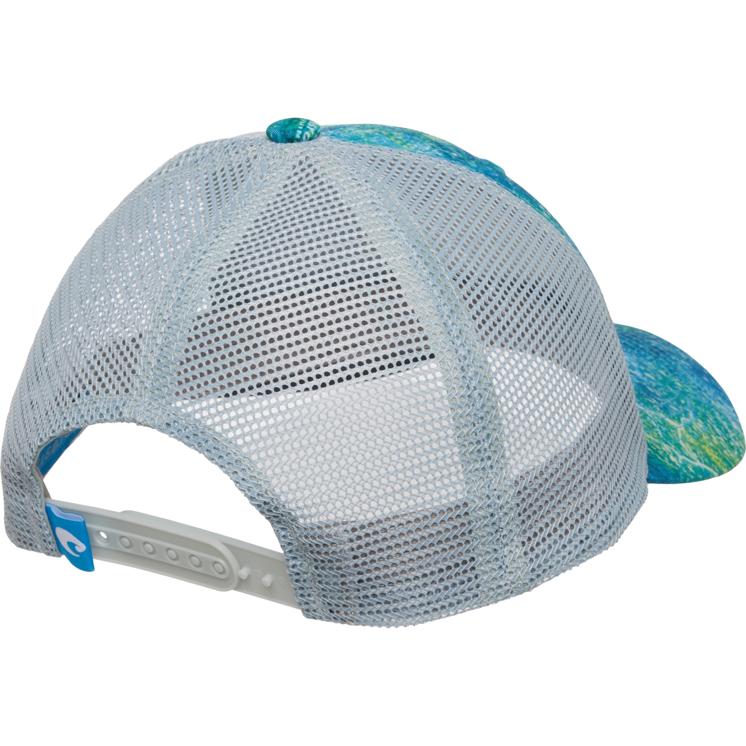 Coastal 'Higher Tides' White Trucker Cap – Adjustable Snapback, Mesh Back, Stylish Sun Protection Hat - View #5