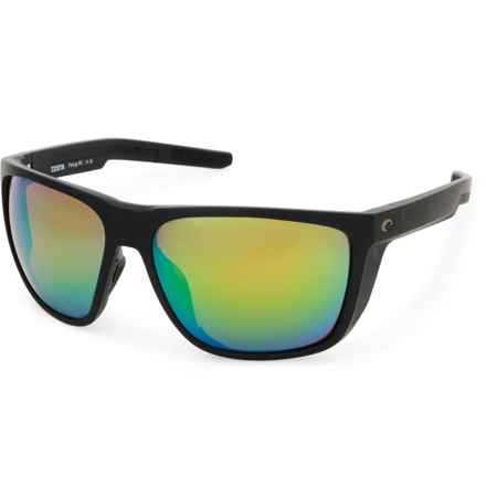 Costa Ferg XL Sunglasses - Polarized 580P Mirror Lenses in Matte Black/Green Mirror