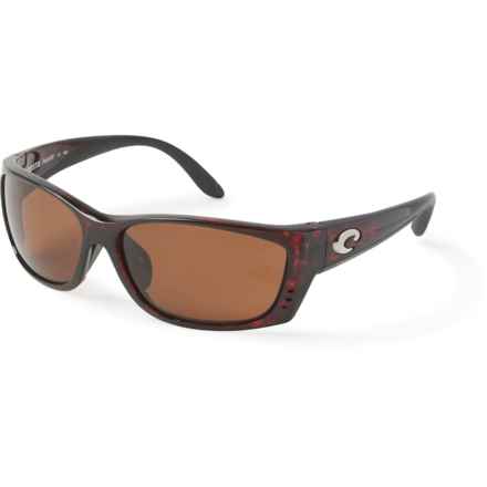 Costa Fisch Sunglasses - Polarized 580G Mirror Lenses (For Men and Women) in Copper
