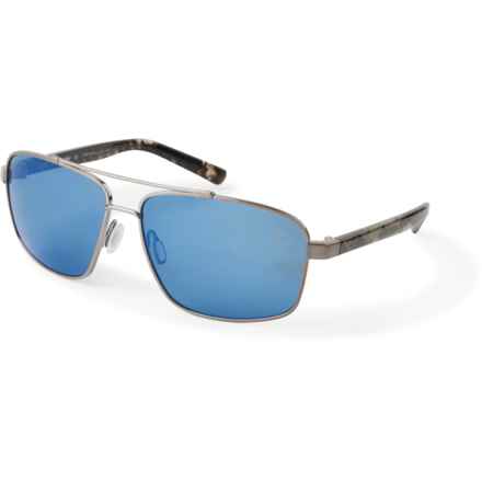 Costa Flagler Mirror Sunglasses - Polarized 580P Lens (For Men and Women) in Blue Mirror