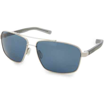 Costa Flagler Sunglasses - Polarized 580P Mirror Lenses in Shiny Silver/Gray/Gray