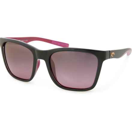 Costa Panga Sunglasses - Polarized 580G Lenses in Black/Crystal/Fuchsia/Rose Gradient