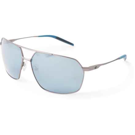 Costa Pilothouse Sunglasses - Polarized 580P Mirror Lenses (For Men and Women) in Matte Dark Gunmetal