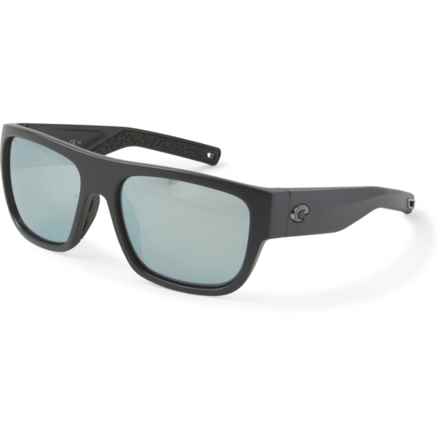 Costa Sampan Sunglasses - Polarized 580G Mirror Lenses (For Men and Women) in Gray Silver Mirror