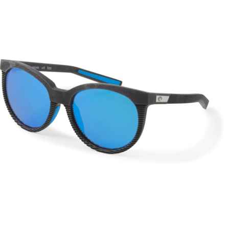 Costa Victoria Sunglasses - Polarized 580G Lenses (For Men and Women) in Blue Mirror