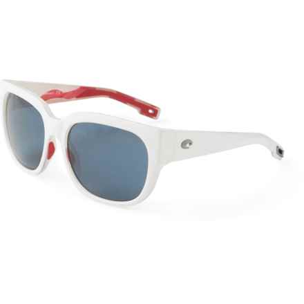 Costa WaterWoman II Sunglasses - Polarized 580P Mirror Lenses (For Men and Women) in Shiny Usa White
