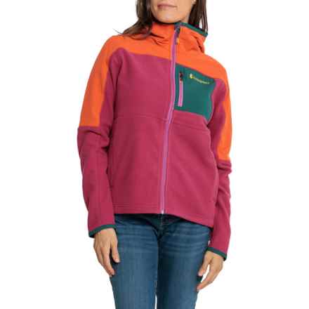 Cotopaxi Abrazo Fleece Hooded Jacket - Full Zip in Canyon & Raspberry