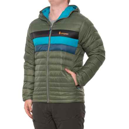 Cotopaxi Fuego Down Hooded Jacket - 800 Fill Power in Spruce Stripes