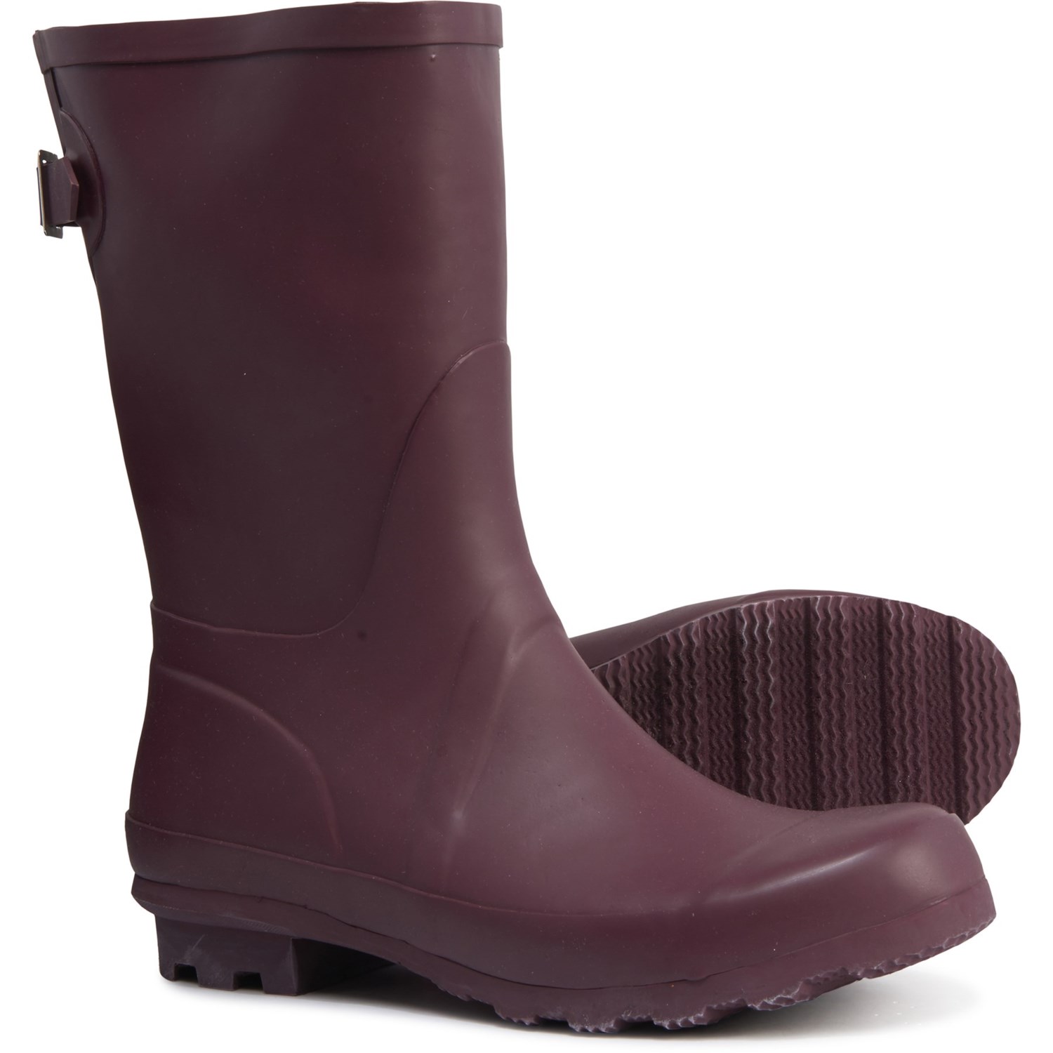burgundy rain boots