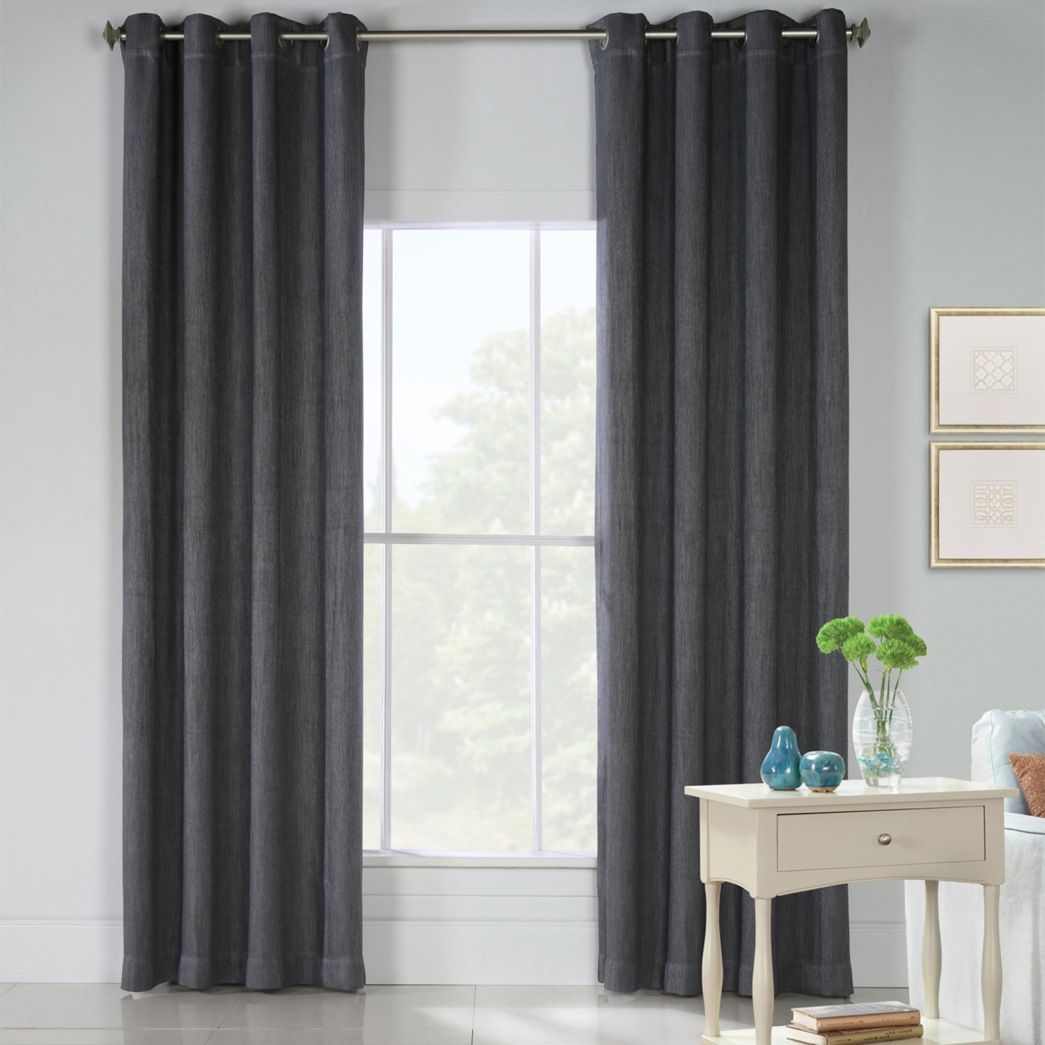 Couture By Commonwealth Bijou Blackout Curtains 100x95 Grommet