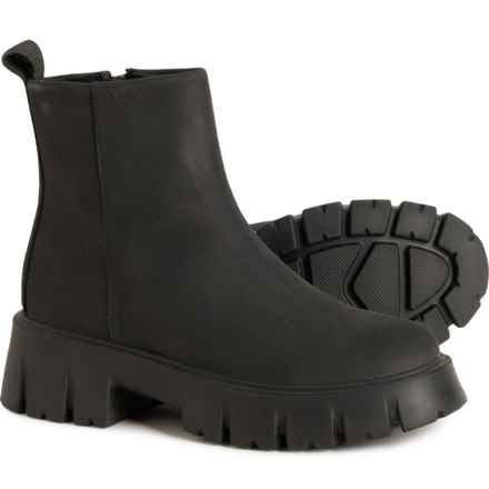 COX Made in Portugal Cozy Booties - Nubuck (For Women) in Black