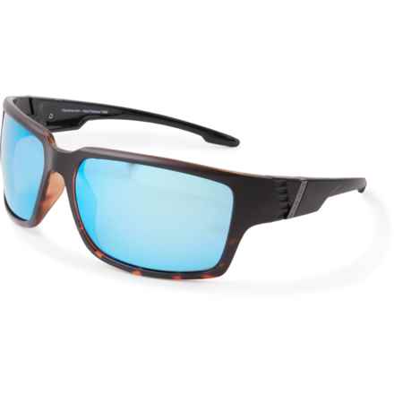 Coyote Cobia Sunglasses - Polarized (For Men and Women) in Black/Tort Fade/Gray/Blue