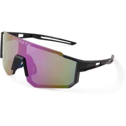Coyote Cobra Sunglasses - Polarized (For Men and Women) in Black/Purple Shift