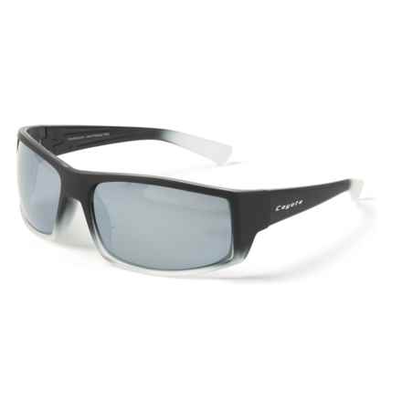 Coyote Dorado Sunglasses - Polarized (For Men and Women) in Matte Black/Clear Fade/Silver