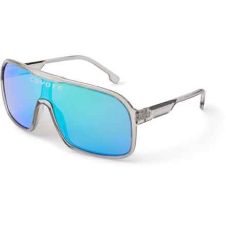 Coyote Eyewear Adder Sunglasses - Polarized Mirror Lens (For Men and Women) in Crystal Gray/Green Mirror Lens