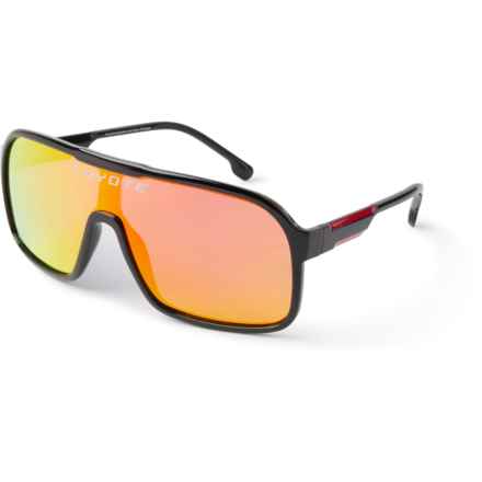 Coyote Eyewear Adder Sunglasses - Polarized Mirror Lens (For Men and Women) in Matte Black/Red Mirror Lens