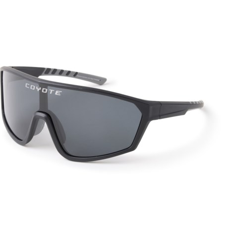 Coyote Eyewear Anaconda Sunglasses - Polarized Mirror Lens (For Men and Women) in Black/Gray