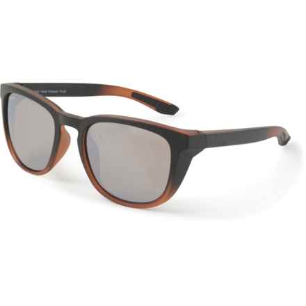 Coyote Eyewear Offshore Sunglasses - Polarized (For Men and Women) in Matte Black/Brown Fade/Silver