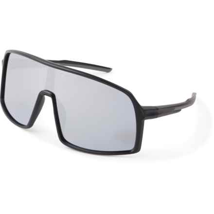 Coyote Mamba Sunglasses - Polarized Mirror Lens (For Men and Women) in Black/Silver