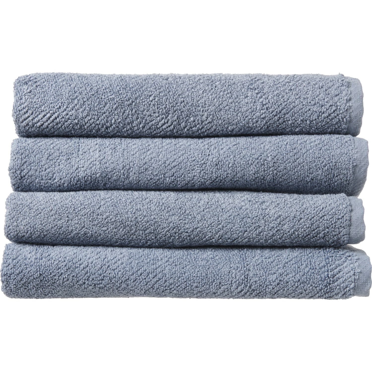 Coyuchi Air Weight Organic Cotton Bath Towel Set of 4, French Blue