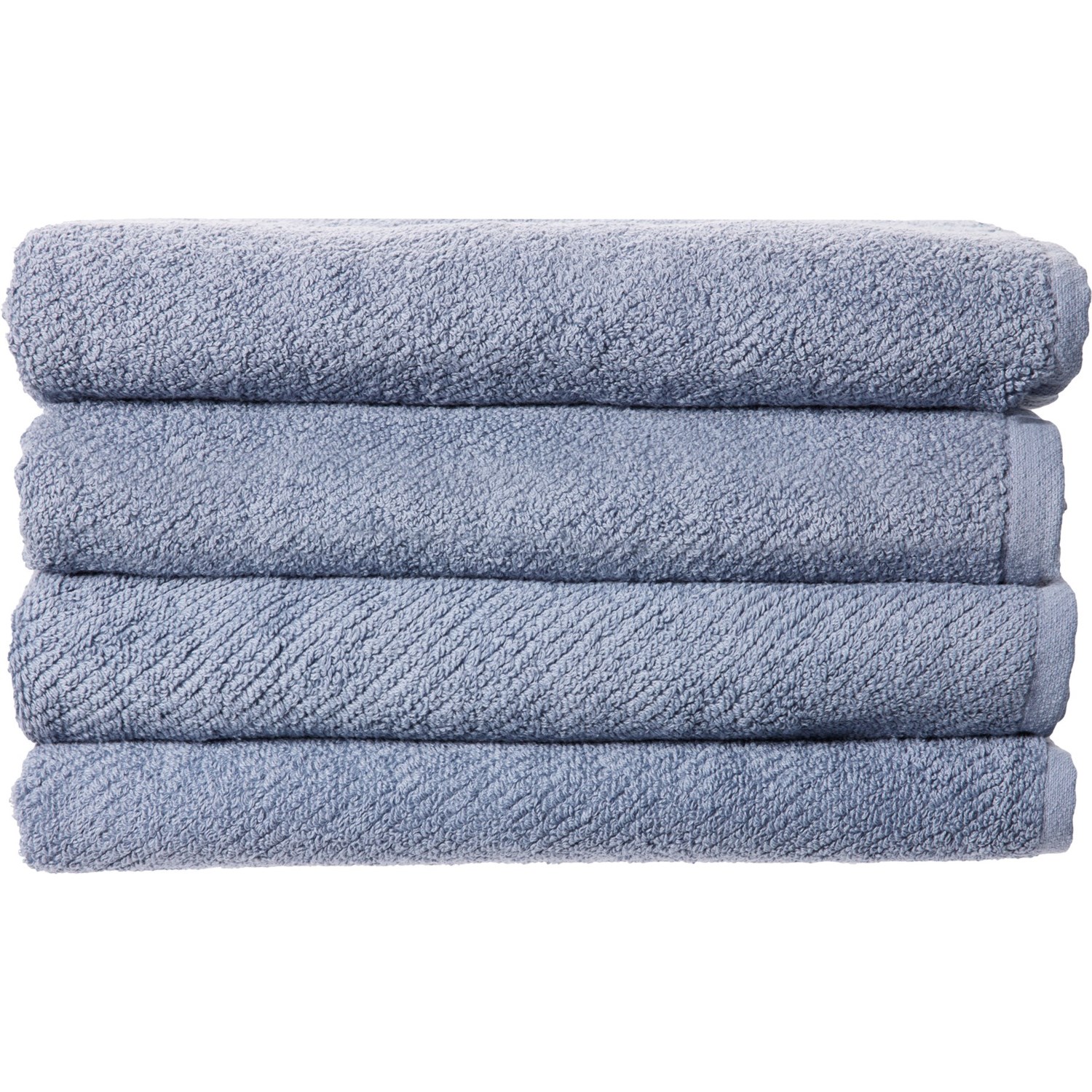 Coyuchi Air Weight Organic Cotton Bath Towels 550 gsm, 4Pack, French Blue