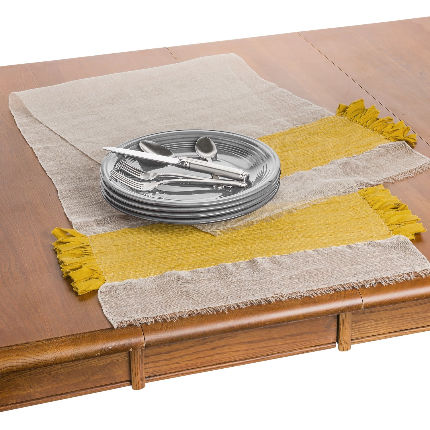 Coyuchi Flowing Fringe Table Runner 18x60”, Cotton