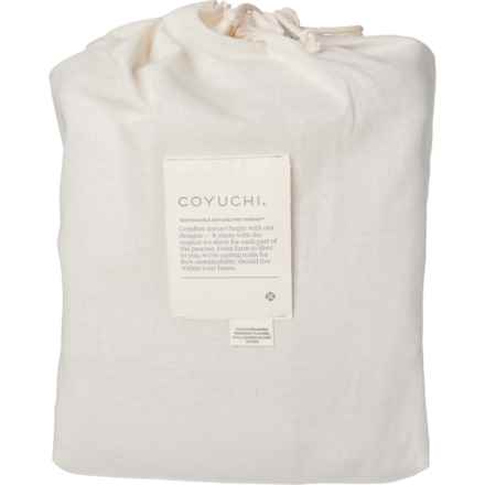 Coyuchi Full-Queen Cloud Brushed Organic Cotton Flannel Duvet Cover - Pale Grey Heather in Pale Grey Heather
