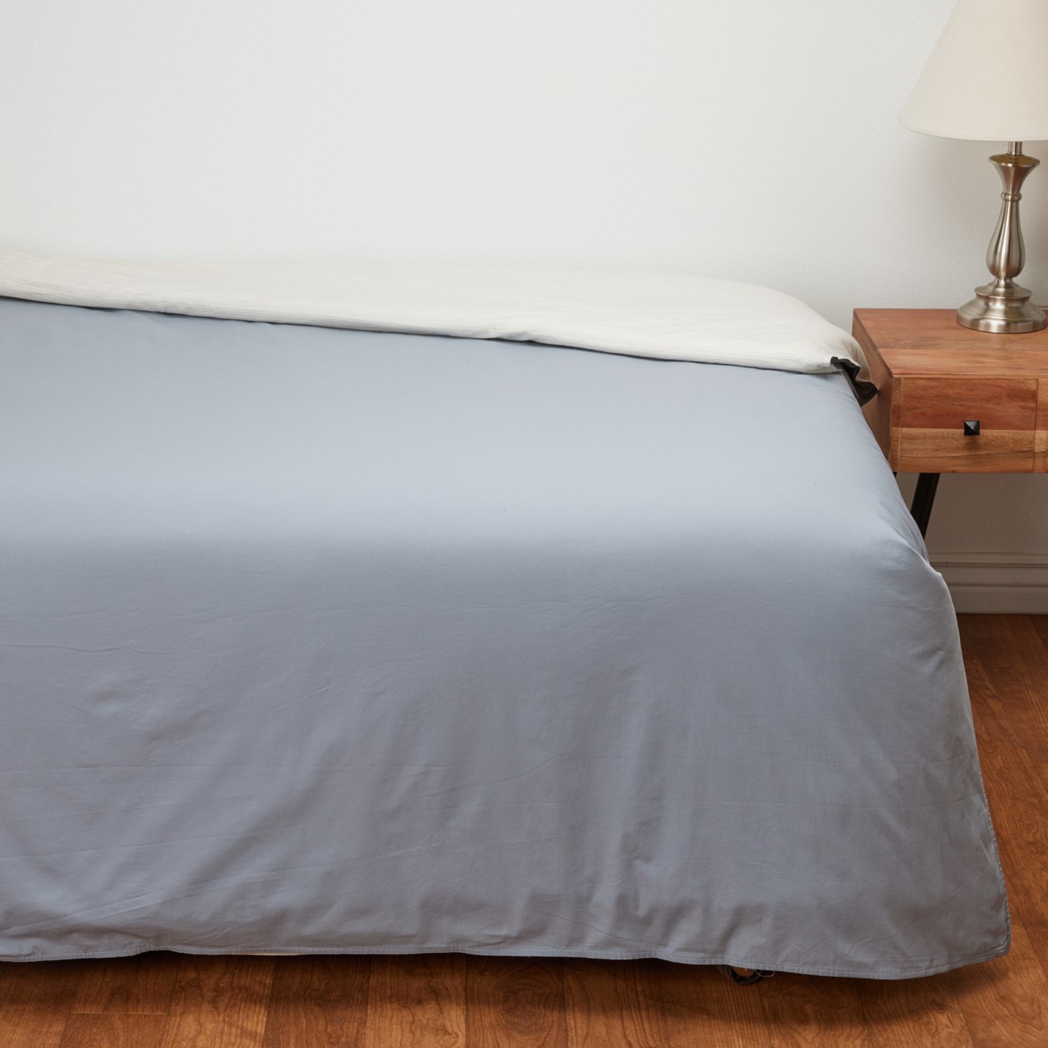 Coyuchi FullQueen Reversible Crinkled Percale Duvet Cover Organic