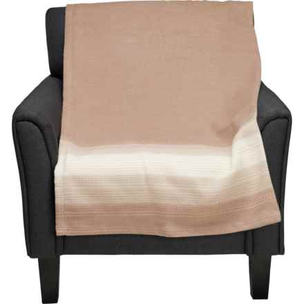 Coyuchi Horizon Supersoft Organic Throw Blanket - 50x70” in Camel Ombre