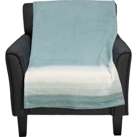 Coyuchi Horizon Supersoft Organic Throw Blanket - 50x70” in Surf Ombre