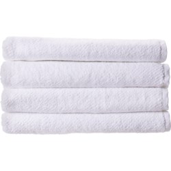 Coyuchi Organic Cotton Air Weight Bath Towel Set - 550 gsm, 4-Piece, 27x54”, Alpine White in Alpine White