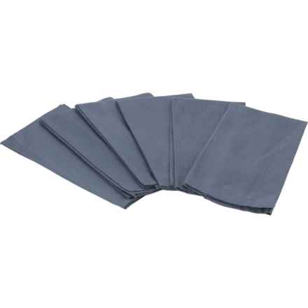 Coyuchi Organic Waffle Kitchen Towels - Set of 6, 20x30” in Blue Jay