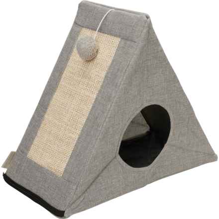 Cozy Paws Folding Cat Cave - 20x16x10” in Grey