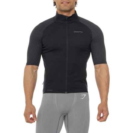 Craft ADV Lumen Hydro Cycling Jersey - Full Zip, Elbow Sleeve in Black