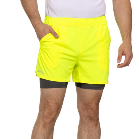 Craft Sportswear Advanced Essence 2-in-1 Shorts - 5” in Flumino