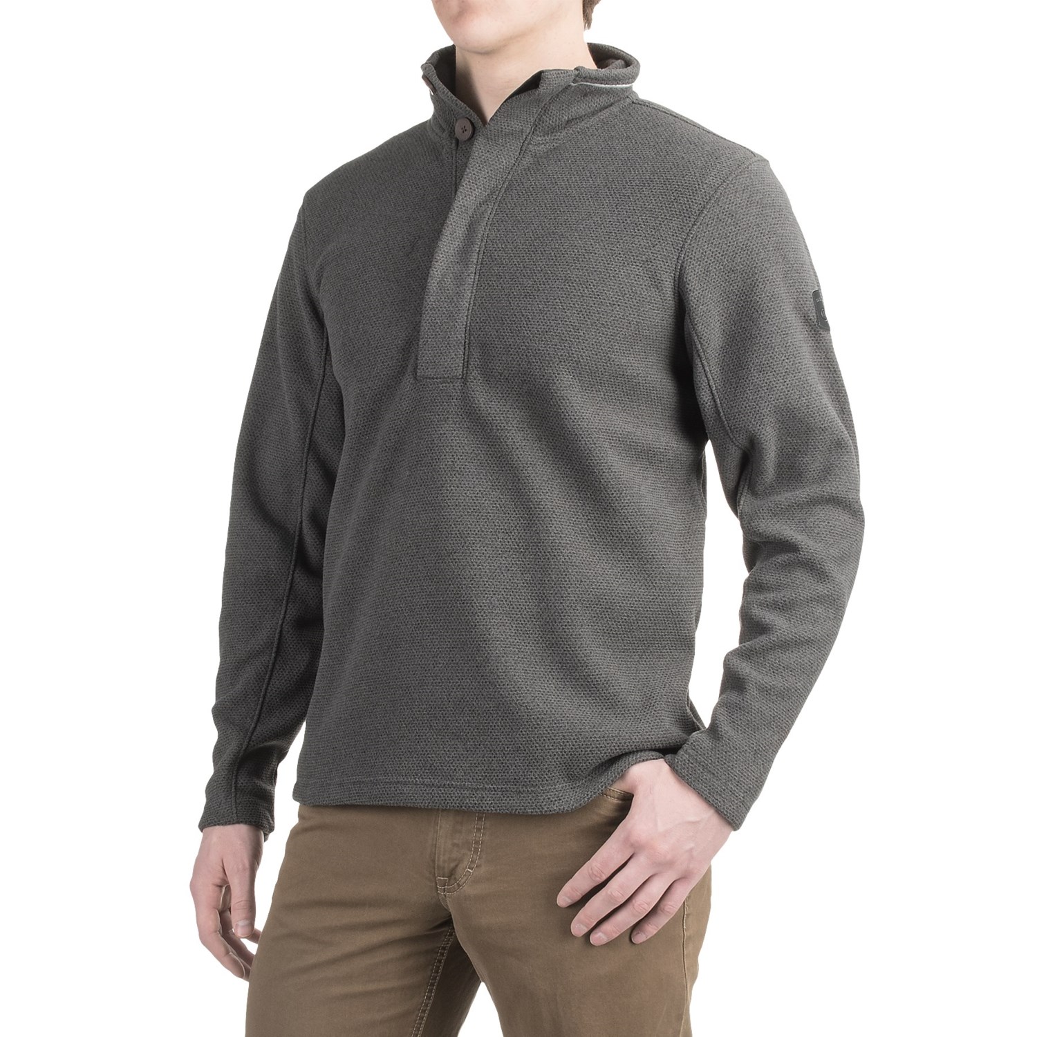 Craghoppers Weston Fleece Pullover Shirt – Button Neck, Long Sleeve ...