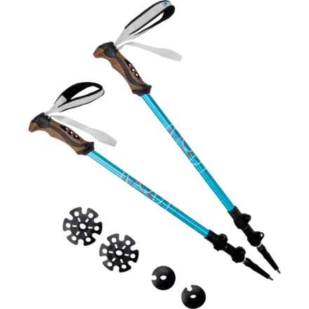Crescent Moon Trail Aluminum Trekking Poles - Pair (For Men and Women) in Ice Blue