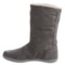 148XG_3 Crocs Adela Foldover Fuzz Boots - Suede (For Women)