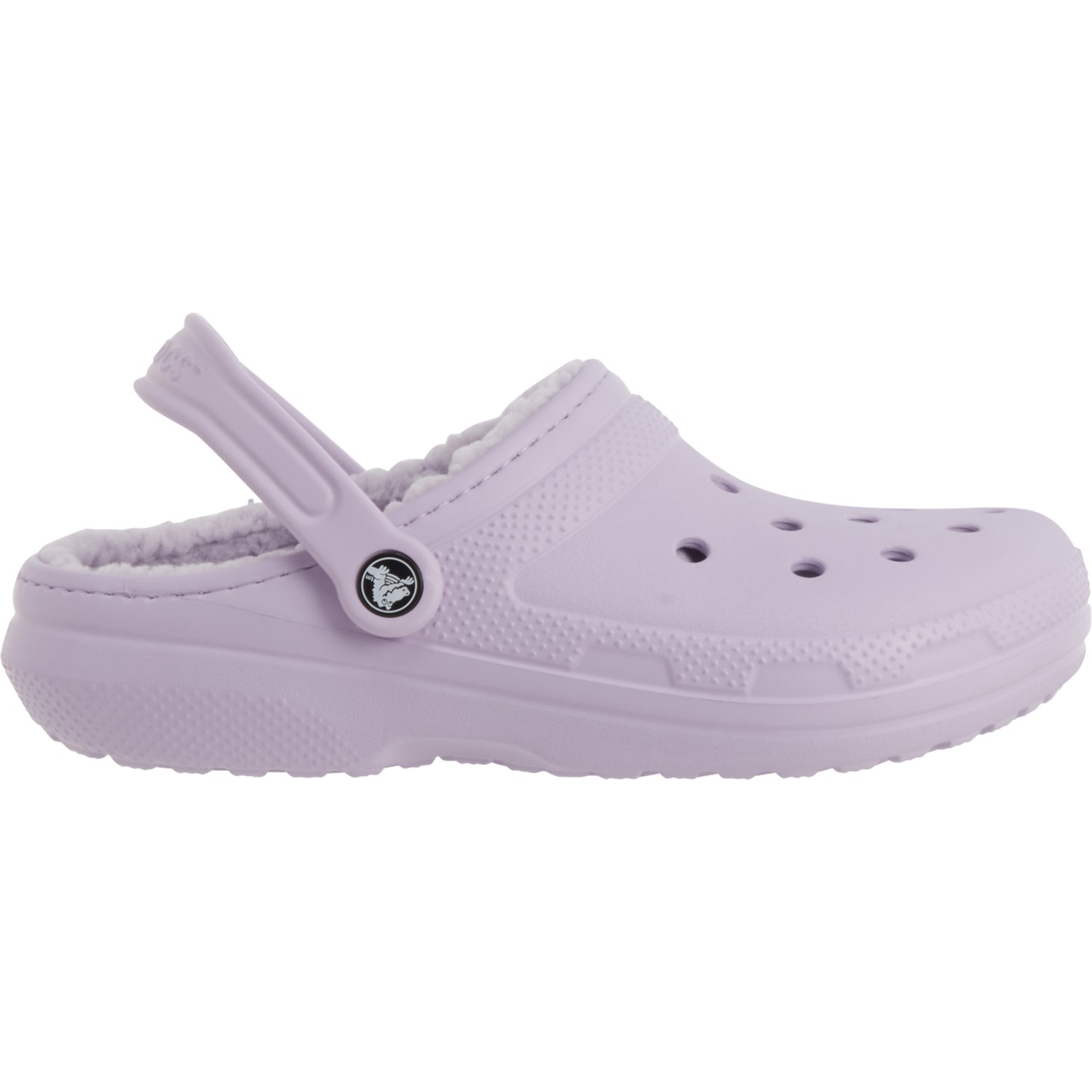 classic lined clog lavender