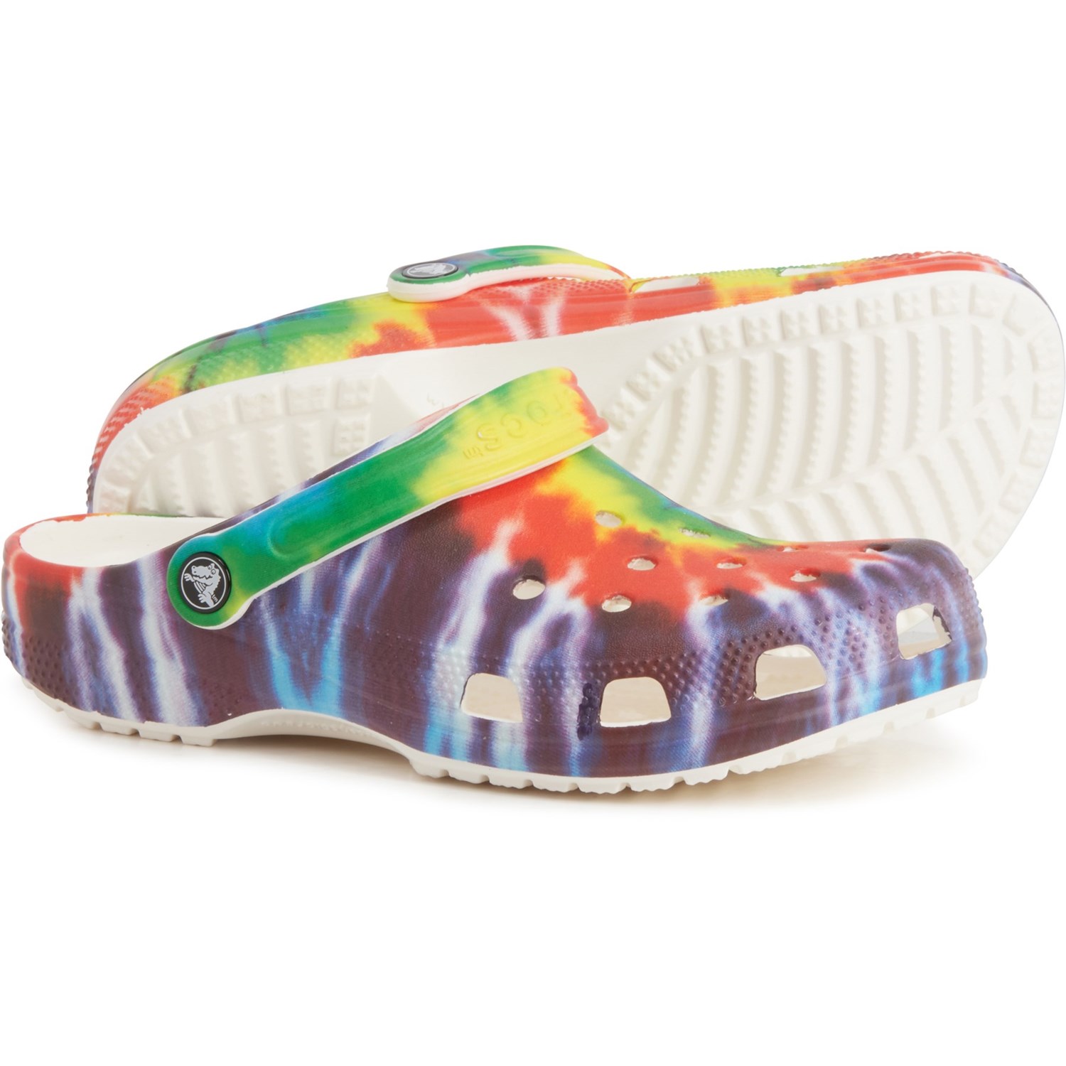 Crocs Classic Tie-Dye Graphic Clogs (For Men and Women)