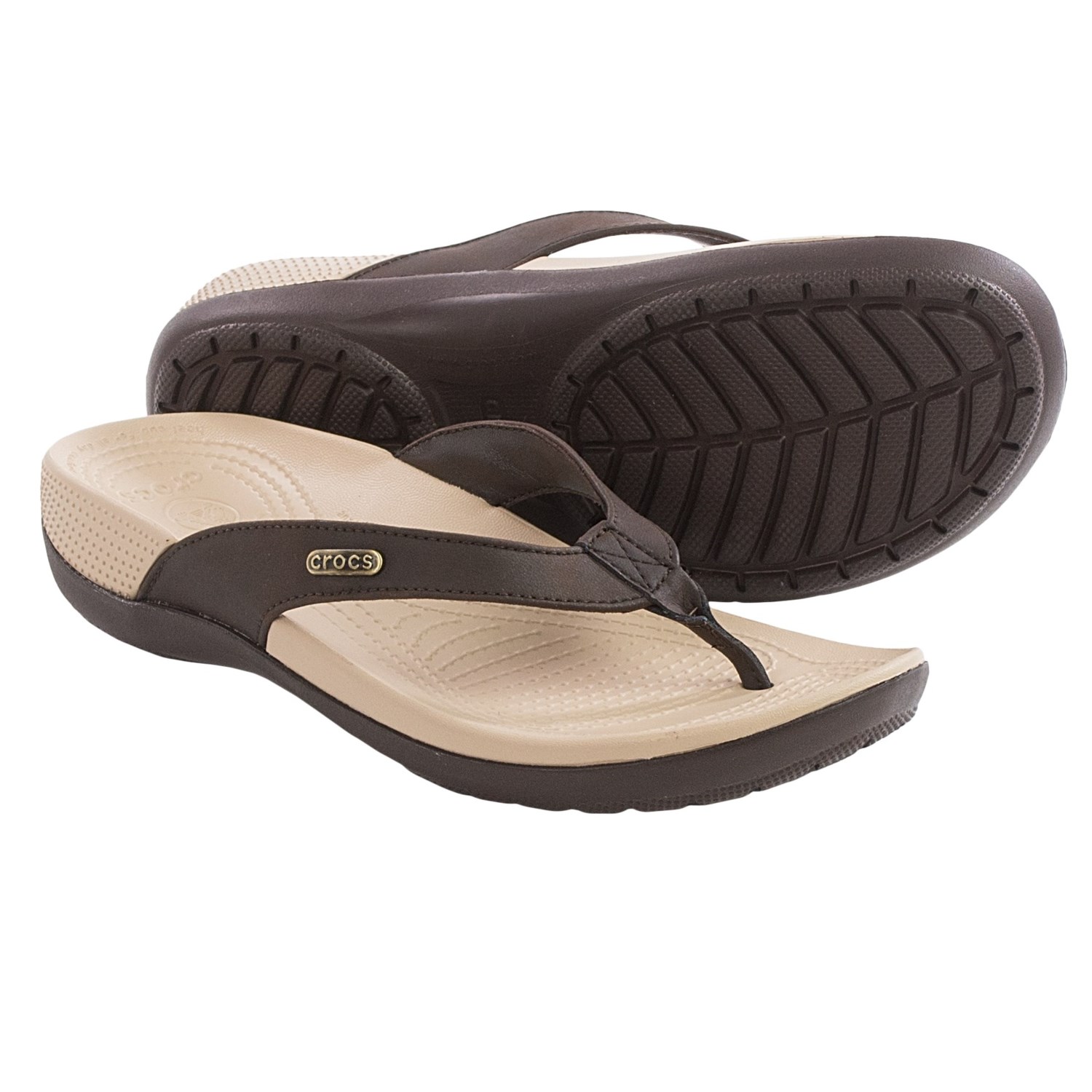 Crocs Ella Comfort Path Flip-Flops (For Women) - Save 50%