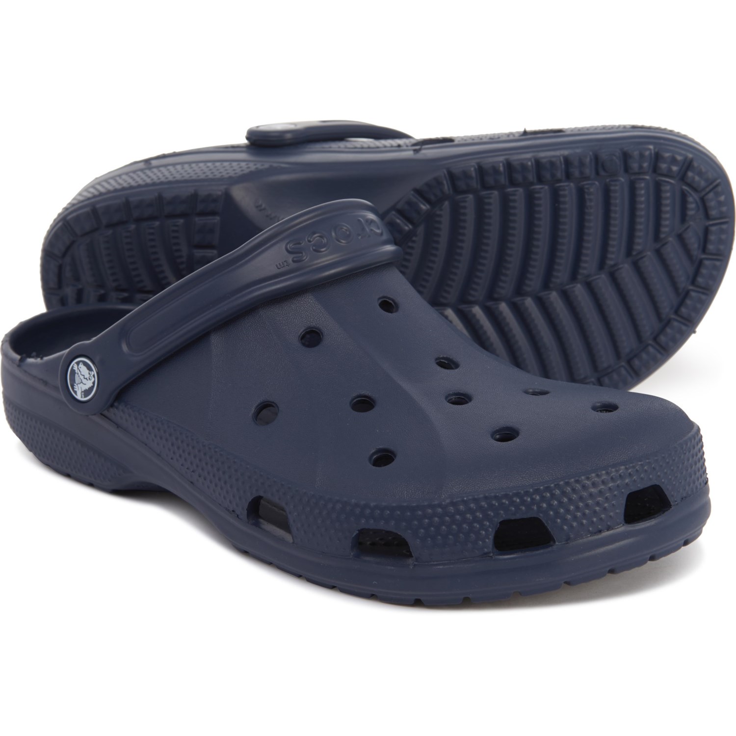 crocs navy clogs