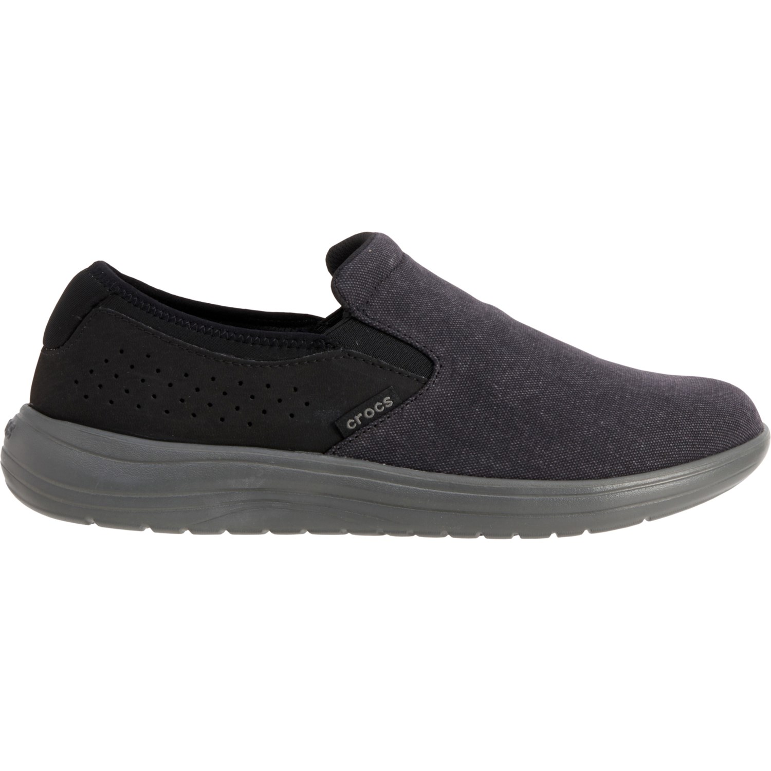 crocs canvas slip on shoes