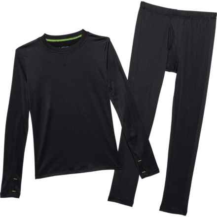 Cuddl Duds Big Boys Comfortech® Base Layer Set - Long Sleeve in Black