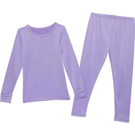 Cuddl Duds Big Girls Comfortech® Base Layer Set - Long Sleeve in French Violet