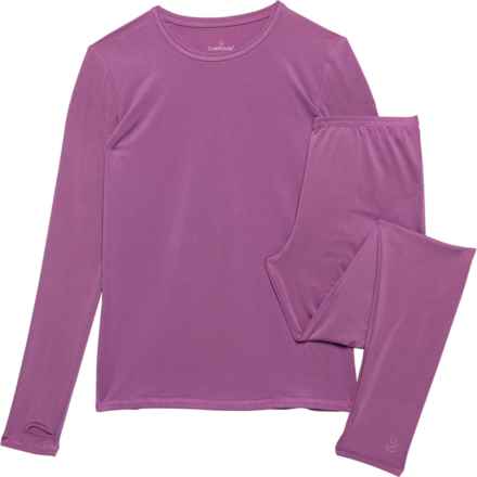 Cuddl Duds Big Girls Comfortech® Base Layer Set - Long Sleeve in Lilac