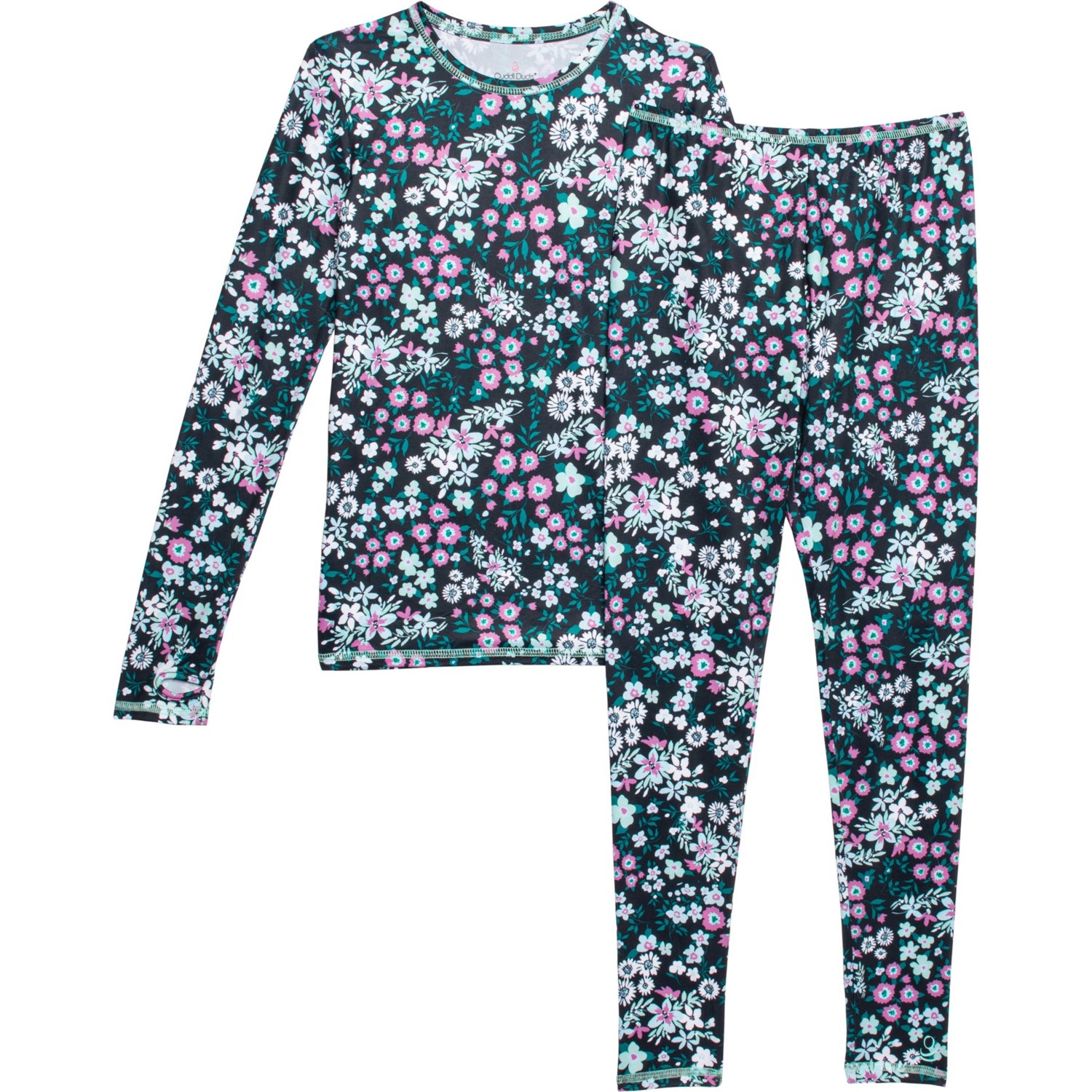 Cuddl Duds Big Girls Comfortech® Stretch Poly Base Layer Set Long Sleeve 