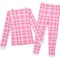 3YHMR_2 Cuddl Duds Big Girls Waffle-Knit Thermal Base Layer Top and Pants Set - Long Sleeve