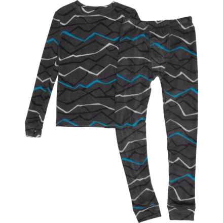 Cuddl Duds Boys Fleecewear Stretch Base Layer Set - Long Sleeve in Mountainscape